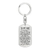To my Dad Thank you for walking by my side - Dog Tag Pendant Keychain