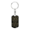 To my Grandson I hope you believe in yourself as much as I believe in you Love Grandma - Dog Tag Pendant Keychain