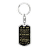 To my Dad little girl - Dog Tag Pendant Keychain