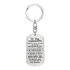 To my Granddaughter I will always love you Love Grandma - Dog Tag Pendant Keychain