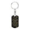 To my Dad Thank you for walking by my side - Dog Tag Pendant Keychain