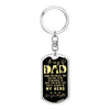 To my Dad Father's Day Gift from Daughter - Dog Tag Pendant Keychain