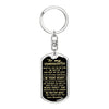 To my Granddaughter I will always love you Love Grandma - Dog Tag Pendant Keychain