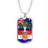 Croatian Roots Australian Grown Croatia Australia Flag Luxury Dog Tag Necklace