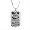 Baseball Son Gift - To My Son - Never Lose - Love Dad - Dog Tag
