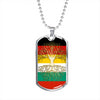 Bulgarian Roots German Grown Bulgaria Germany Flag Luxury Dog Tag Necklace