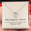 Unbiological Sister - Soul Sister - Sister in Law - Step Sister Gift - BFF Gift - Lucky in Love Necklace