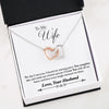 Gifts for Wife " You complete me and make me a better person "- Interlocking Heart Necklace