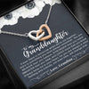 To my Granddaughter Always keep me in your heart Love Grandma - Interlocking Heart Necklace