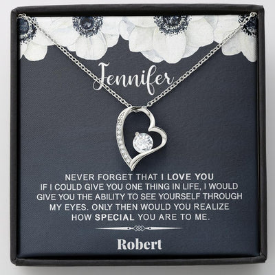 Personalized Gift card How Special You Are to Me Forever Love Necklace