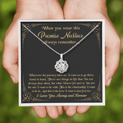 Promise Necklace for Girlfriend from Boyfriend - Knot of Love Necklace