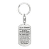 To my Grandson I will always love you Love Grandpa - Dog Tag Pendant Keychain