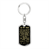 To my Dad - Father's Day Gift from Son - Graphic Dog Tag Keychain