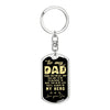 To my Baseball Dad Father's Day Gift from Son - Dog Tag Pendant Keychain