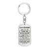 To my Boyfriend - A part of me will always be with you - Dog Tag Pendant Keychain