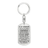To my Grandson I am so proud of you Love Grandma - Dog Tag Pendant Keychain