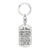 To my Future Husband Meeting you was fate - Dog Tag Pendant Keychain
