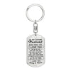 To my Future Husband Never Forget That I Love You - Dog Tag Pendant Keychain