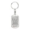 To my Boyfriend I love you the most - Dog Tag Pendant Keychain
