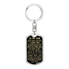 To my Son - Never forget how much I love you Love Dad - Dog Tag Pendant Keychain