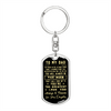 To my Dad - Father's Day Gift from Daughter - Graphic Dog Tag Keychain