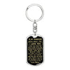 To my Grandson I want you to believe deep in your heart Love Nana - Dog Tag Pendant Keychain