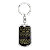 To my Grandson - Never forget how much I Love You Love Grandma - Dog Tag Pendant Keychain
