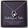 Unbiological Sister - Soul Sister - Sister In Law - Step Sister Gift - Best Friend BFF - Forever Love Necklace