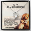 Gift To My Granddaughter Necklace  This Old Lion Will Always Have Your Back - Forever Love Necklace