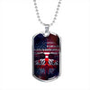 Georgian Roots American Grown Georgia America Flag Luxury Dog Tag Necklace Gifts