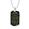 To my Granddaughter I will always love you Love Grandma Dog tag
