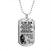 To My Son - Soldier Dad to Son Gifts - Soldier Necklace Dog Tag For Son