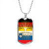 Slovenian Roots German Grown Slovenia Germany Flag Luxury Dog Tag Necklace