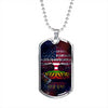 Zambian Roots American Grown Zambia America Flag Luxury Dog Tag Necklace Gifts