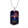 Ukrainian Roots American Grown Ukraine America Flag Luxury Dog Tag Necklace Gifts