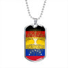 Venezuelan Roots German Grown Venezuela Germany Flag Luxury Dog Tag Necklace