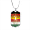 Hungarian Roots German Grown Hungary Germany Flag Luxury Dog Tag Necklace