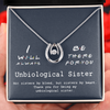 Unbiological Sister - Soul Sister - Sister in Law - Step Sister Gift - Best Friend Gift - Lucky in Love Necklace