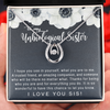Unbiological Sister Best Friend Friends Forever Gift - Lucky in Love Necklace