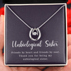 Unbiological Sister - Soul Sister - Sister In Law - Step Sister Gift - Best Friend BFF - Lucky in Love Necklace