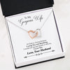 Gifts for Wife - Wife Last Breath - Interlocking Heart Necklace