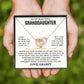 To My Beautiful Granddaughter Necklace, I Can't Promise I'll Be Here For The Rest Of Your Life, Gift For Granddaughter From Grampy Grandpa - Interlocking Heart Necklace
