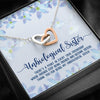 Unbiological Sister Best Friends Gift Interlocking Heart Necklace