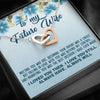 To My Future Wife Meeting You Was Fate Interlocking Heart Necklace