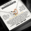 To My Beautiful Granddaughter Necklace, I Can't Promise I'll Be Here For The Rest Of Your Life, Gift For Granddaughter From Paw Paw Grandpa - Interlocking Heart Necklace