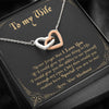 To My Wife Never Forget That I Love You - Wife Appreciation Day Gift Interlocking Heart Necklace