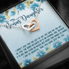 To My Bonus Daughter Unbiological Daughter Step Daughter Gifts Interlocking Heart Necklace