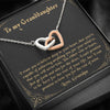To my Granddaughter - I want you to believe deep in your heart Love Grandpa Interlocking Heart Necklace