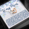To my Mom Daughter to Mom Gift Interlocking Heart Necklace