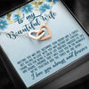 To My Beautiful Wife Meeting You Was Fate V2 Interlocking Heart Necklace